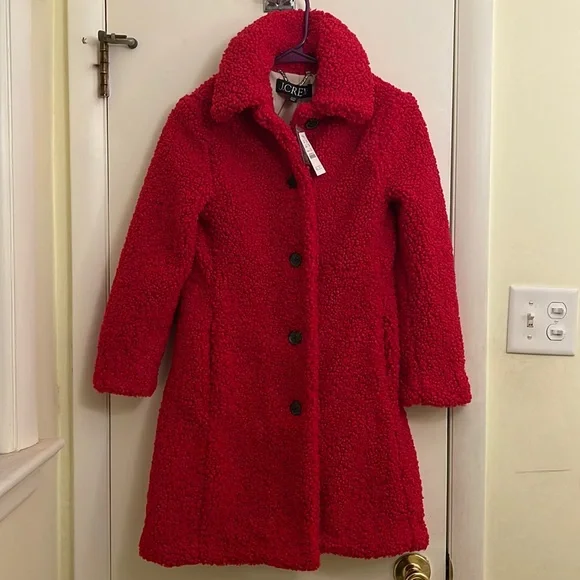 NWT JCrew Petite teddy sherpa lady coat - Picture 3 of 12